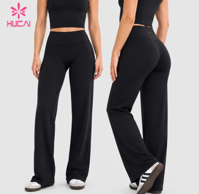 Custom Straight Leg High Waist Pants with Minimalist Seams - Bulk Supply