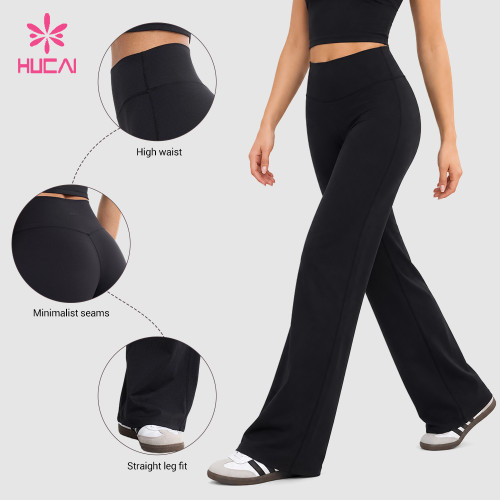 Custom Straight Leg High Waist Pants with Minimalist Seams - Bulk Supply
