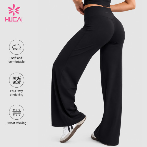 Custom Straight Leg High Waist Pants with Minimalist Seams - Bulk Supply