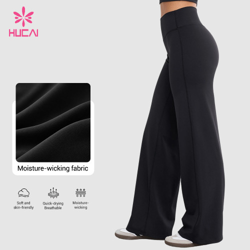 Custom Straight Leg High Waist Pants with Minimalist Seams - Bulk Supply