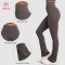Custom High Waist Flared Pants with Clean Front Panel - Private Label