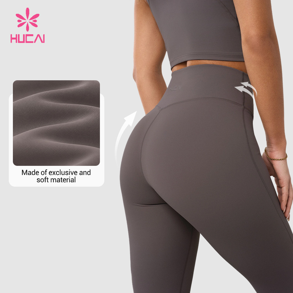 Custom flared pants back view with curved back yoke seam detail