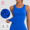 Custom Longline Crew Neck Training Tank with Built-In Bra - Bulk OEM
