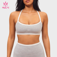 Custom Contrast Binding Bra Top with Adjustable Straps - OEM Supply