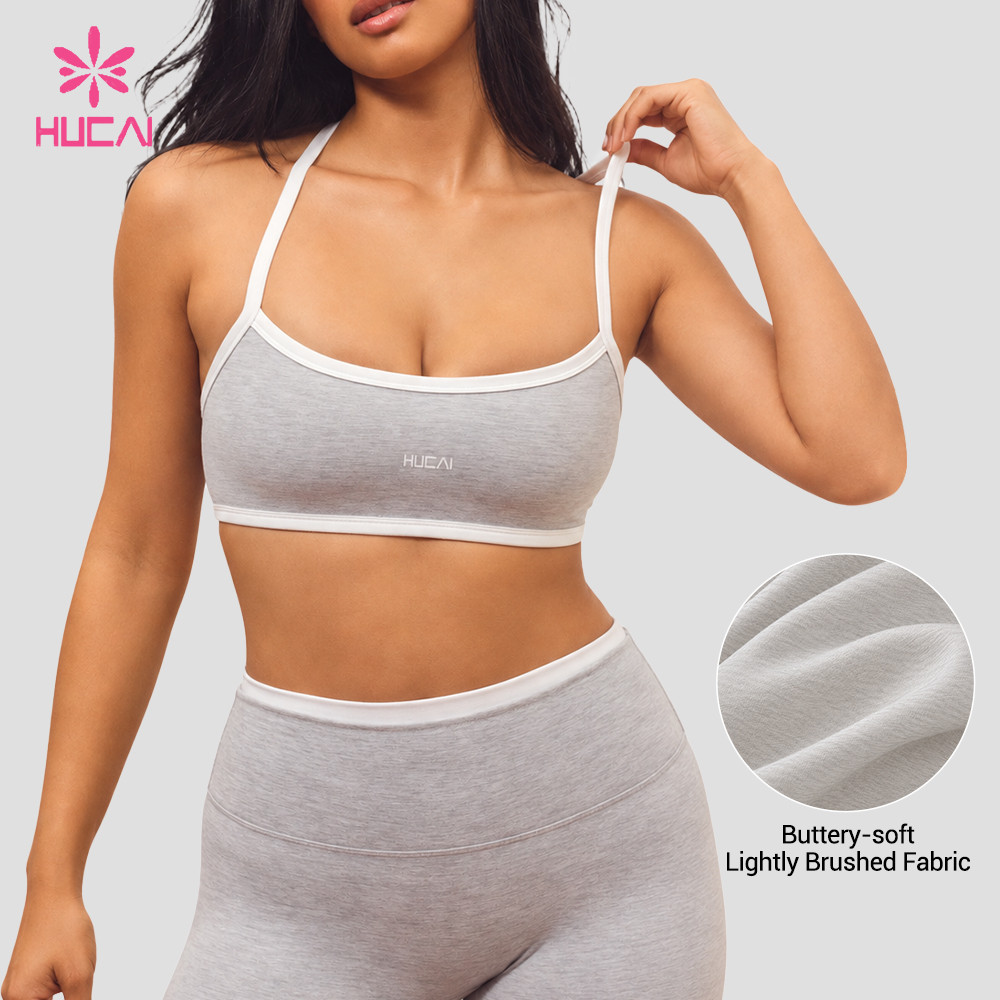 Bra top back view with adjustable straps