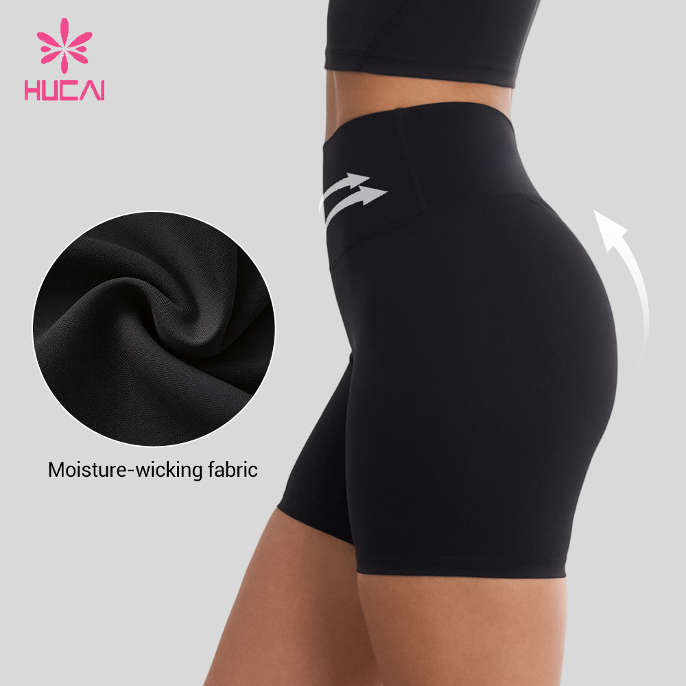 Back view of scrunch shorts with ruched centre seam