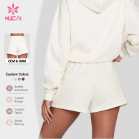 Custom Printed Polka Dot Sweat Shorts for Women's Athleisure Brands