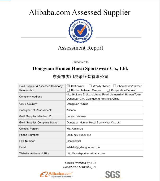 Supplier Assessment Report