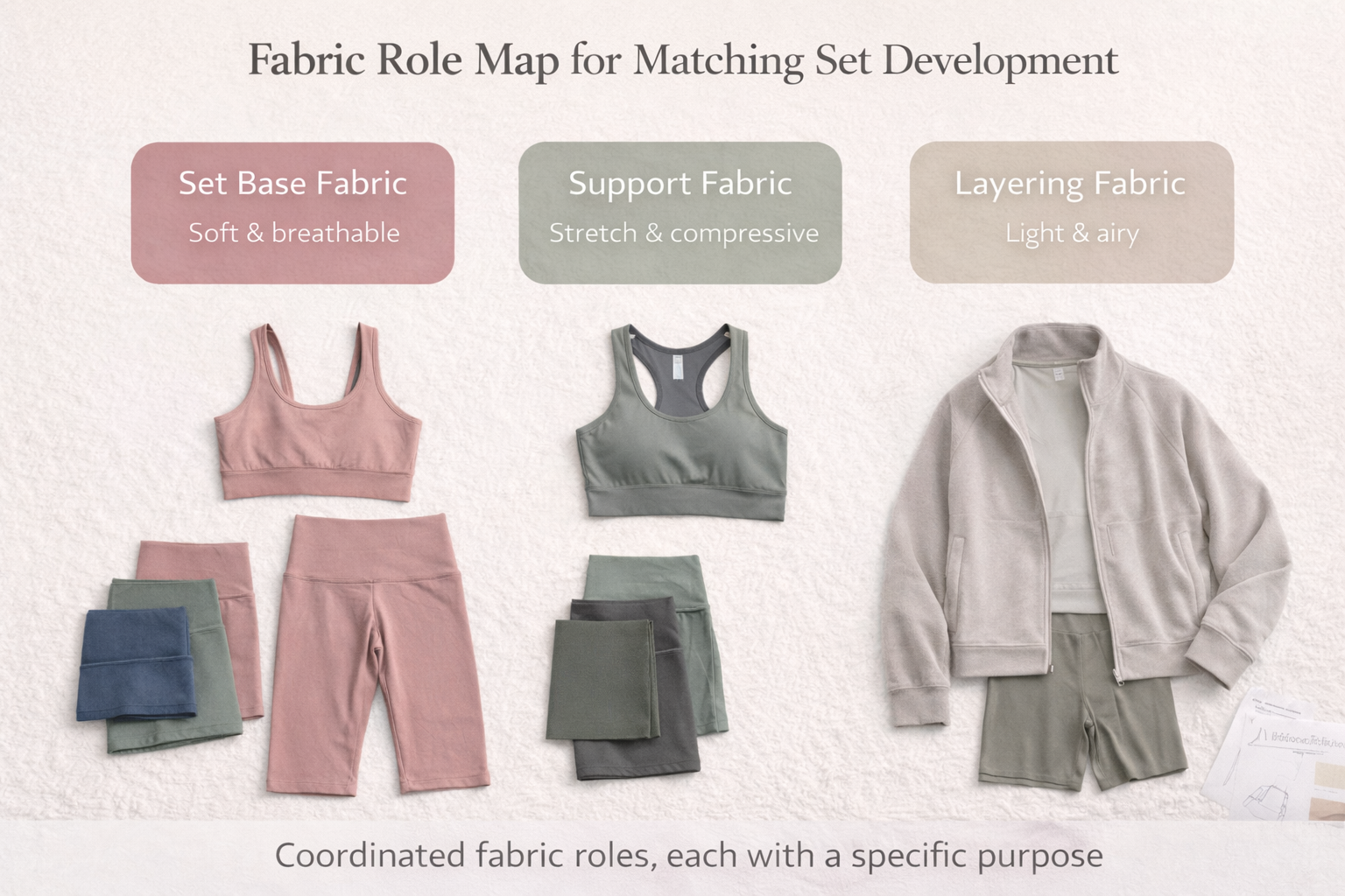 Fabric role map for matching set development