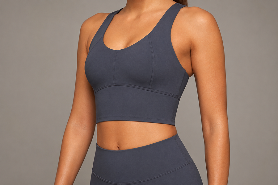 Longline sports bra hem stability