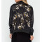 Ladies’ OEM design floral Embroidered Bomber Jacket women custom bomber