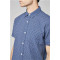 Men short sleeve cross pattern casual shirt OEM custom shirts