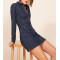 Wholesale women new design long sleeves jean skirts denim dress