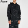 OEM mens tie dye printed 100% cotton active french terry hoodies