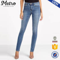 Custom Women Vintage Washed Skinny Denim Jeans