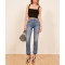 Wholesale women new design high rise fashion jean denim pants