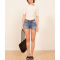 Wholesale fashion womens high rise washed jean shorts  pants