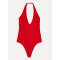 Wholesale Women Activewear Red Sexy Blackless One Pieces Bodysuits Swimsuits