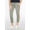 Custom Women Side Striped Cropped Washed Frayed Pants