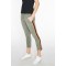 Custom Women Side Striped Cropped Washed Frayed Pants