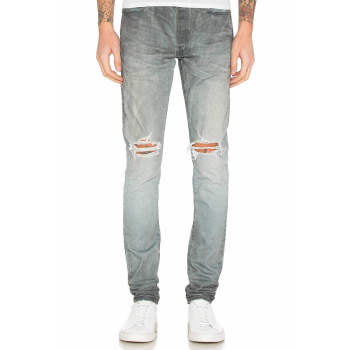 Fashion Washed Mens Cotton Ripped Knee Denim Jeans