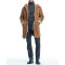 Wholesale Customized Mens Suede Shearling Hooded Parka Jackets