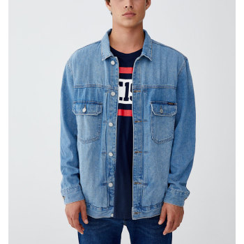 New style wholesale men light blue vintage jeans fashion denim jackets