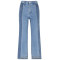 Wholesale womens fahion clothes cropped wide-leg denim jeans