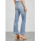 Wholesale womens fashion wear light blue kick-flare  denim jeans