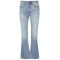 Wholesale womens fashion wear light blue kick-flare  denim jeans