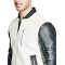 Custom Mens Quilted Leather Sleeve Bomber Jackets