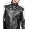Custom Mens Color-blocking Faux Leather Jackets