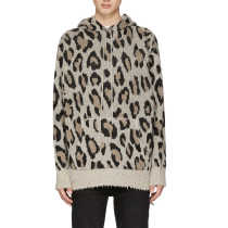Fashion Mens Leopard Print Cashmere Hoodies