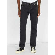 Custom Mens Black Straight Leg Denim Jeans