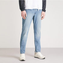 Wholesale mens mide rise slim fit washed denim jeans pants