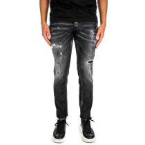Custom Mens Distressed Skinny Fit Denim Jeans