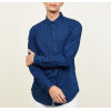 Wholesale mens dark  blue long sleeves washed denim t-shirts