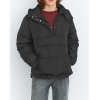 Custom Mens Black Quilted Overhead Puffer Jackets