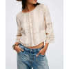 Custom Womens Linen Hollow Out Blouse Crop Top