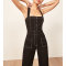 Wholesale womens vintage sexy cropped denim jumpsuits