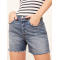 Wholesale womens high rise fitting washed jeans denim shorts