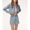 Wholesale womens fashion style cropped fit vintage denim jackets