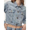 Wholesale womens fashion style cropped fit vintage denim jackets
