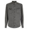Wholesale mens long sleeves cotton grey classic denim shirts
