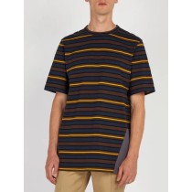 Custom Mens Striped Contrast-panel Cotton T shirts