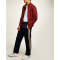 Wholesale mens red side stripe 100% cotton workout wear track jackets