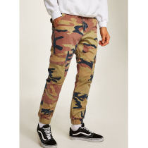 Custom mens camouflage skinny cargo track jogging pants