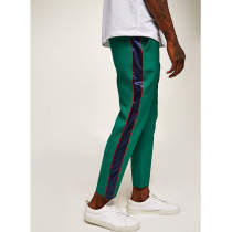 Custom mens  side taping green jogger track pants