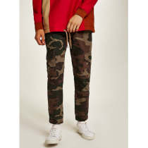 Wholesale men camouflage cargo skinny fit track pants