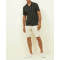 Custom Mens Off White Slim Fit Denim Shorts